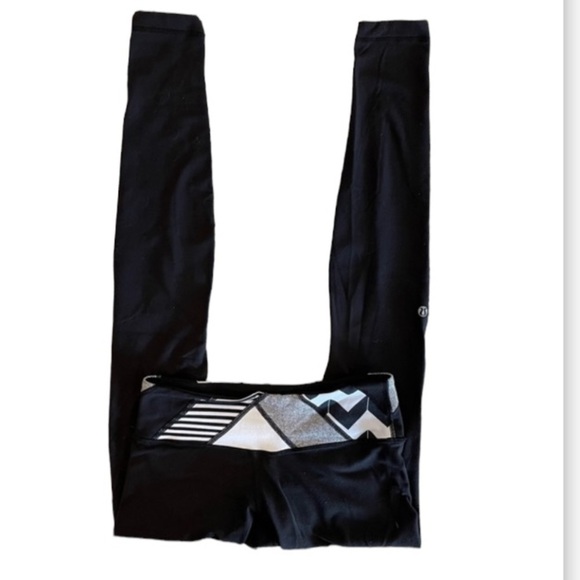 Lululemon Athletica Wunder Under Pant Sz 6 Reversible Waist - Picture 8 of 8